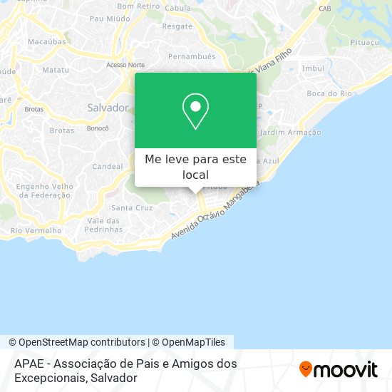 APAE - Associação de Pais e Amigos dos Excepcionais mapa