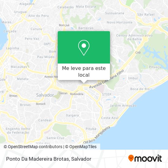 Ponto Da Madereira Brotas mapa