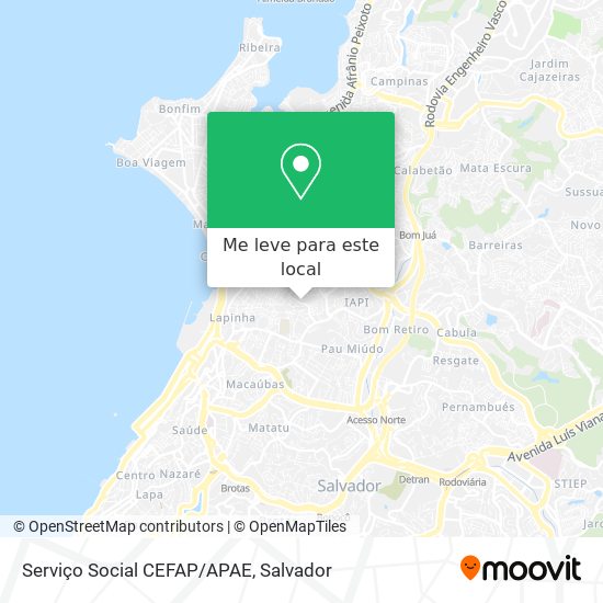 Serviço Social  CEFAP/APAE mapa