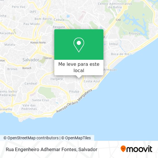 Rua Engenheiro Adhemar Fontes mapa