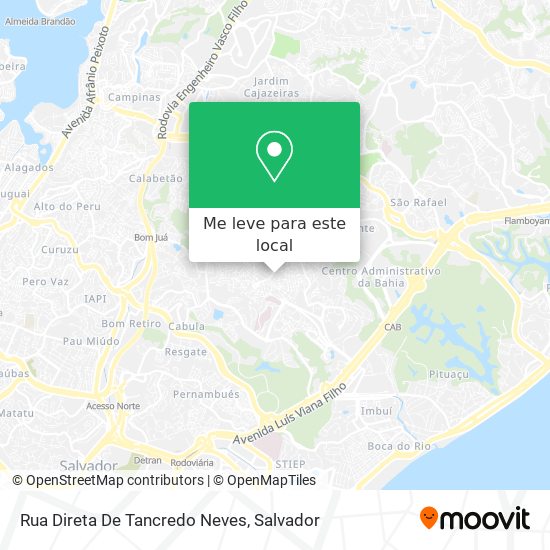 Rua Direta De Tancredo Neves mapa