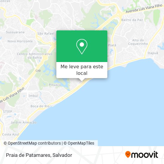 Praia de Patamares mapa
