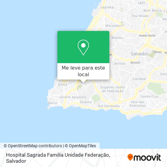 Hospital Sagrada Familia Unidade Federação mapa