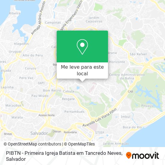 PIBTN - Primeira Igreja Batista em Tancredo Neves mapa