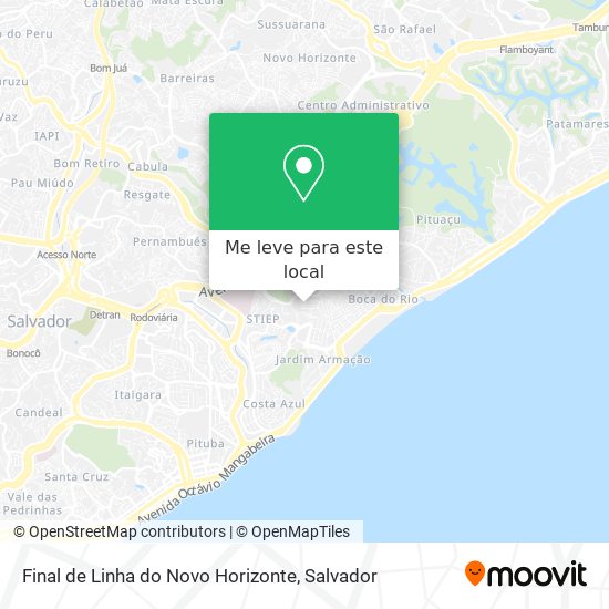 Final de Linha do Novo Horizonte mapa