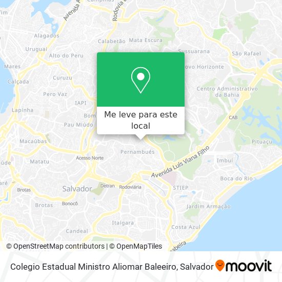 Colegio Estadual Ministro Aliomar Baleeiro mapa