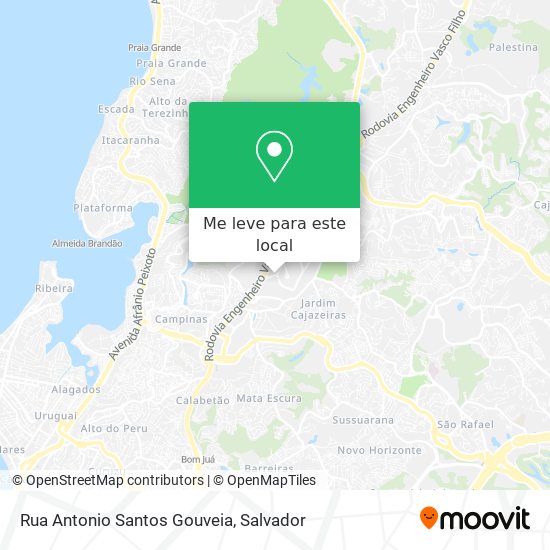 Rua Antonio Santos Gouveia mapa