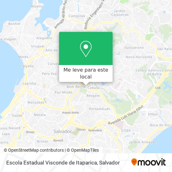 Escola Estadual Visconde de Itaparica mapa