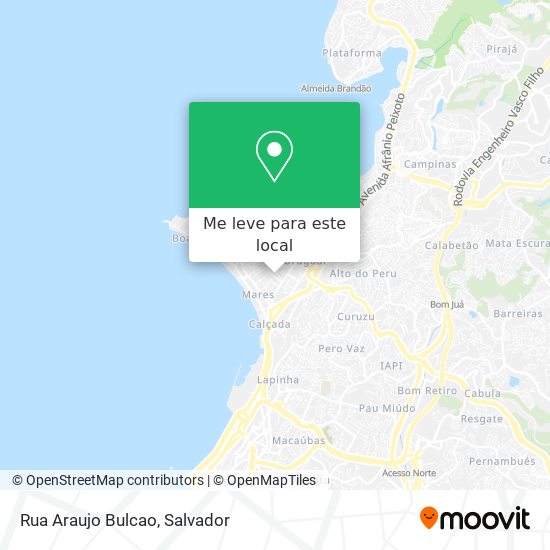 Rua Araujo Bulcao mapa