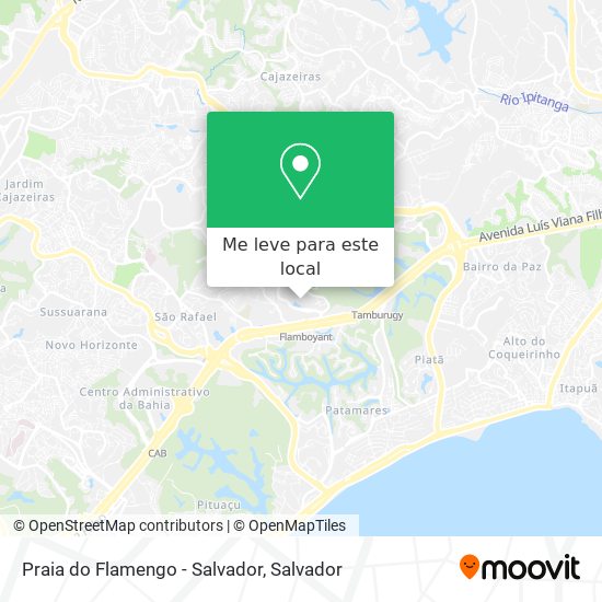 Praia do Flamengo - Salvador mapa