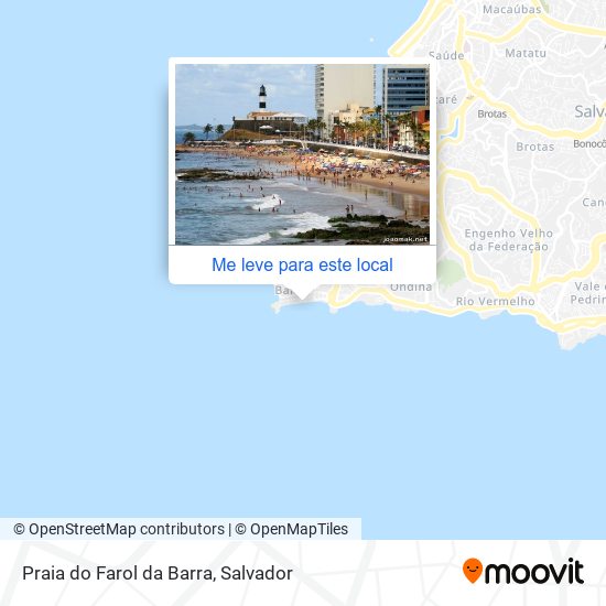 Praia do Farol da Barra mapa