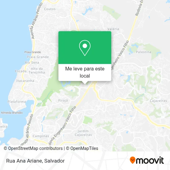 Rua Ana Ariane mapa