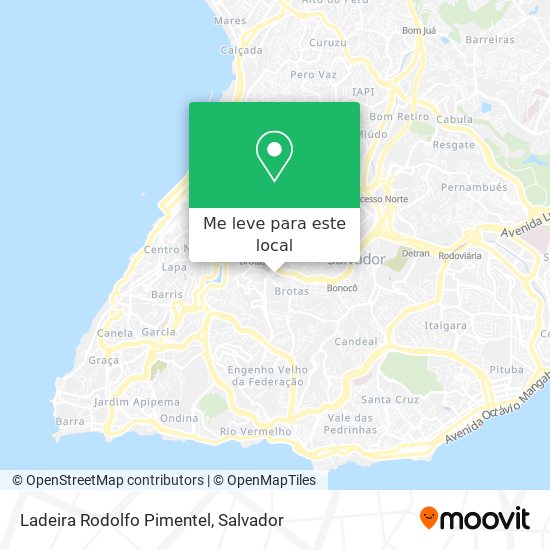 Ladeira Rodolfo Pimentel mapa