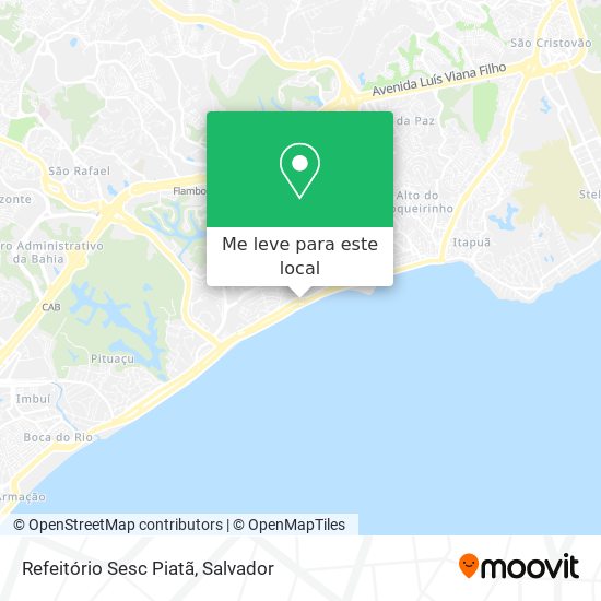 Refeitório Sesc Piatã mapa