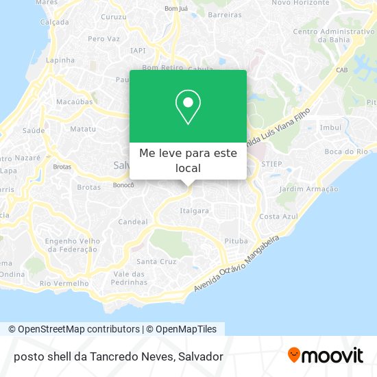 posto shell da Tancredo Neves mapa