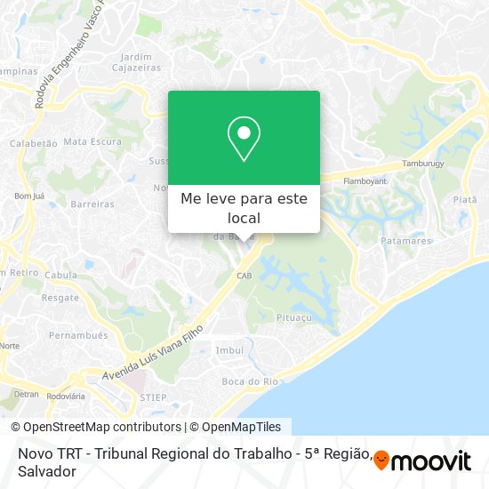 Novo TRT - Tribunal Regional do Trabalho - 5ª Região mapa