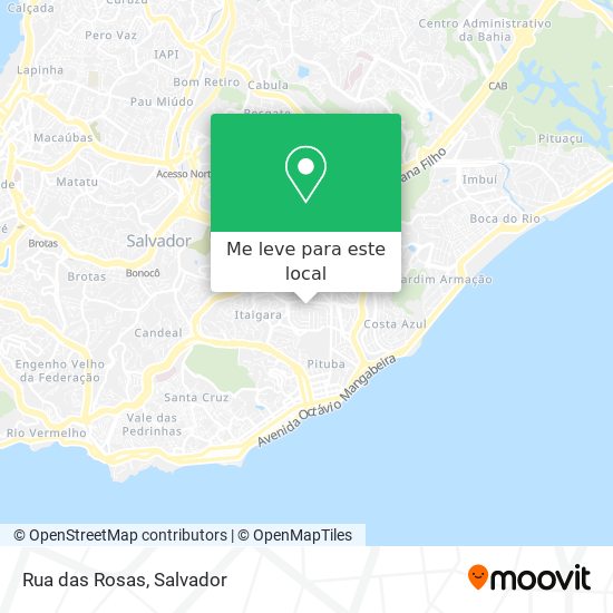 Rua das Rosas mapa