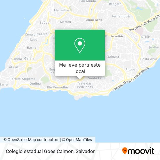 Colegio estadual Goes Calmon mapa