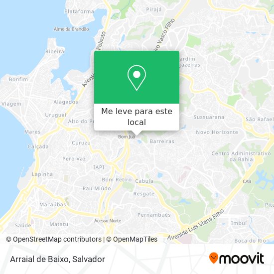 Arraial de Baixo mapa