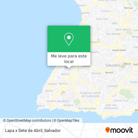 Lapa x Sete de Abril mapa