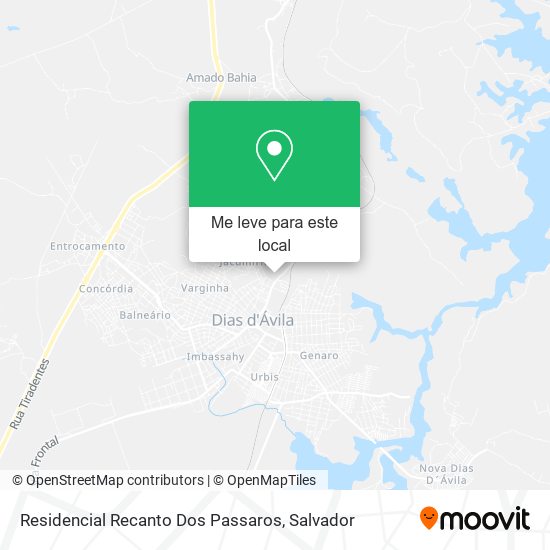 Residencial Recanto Dos Passaros mapa