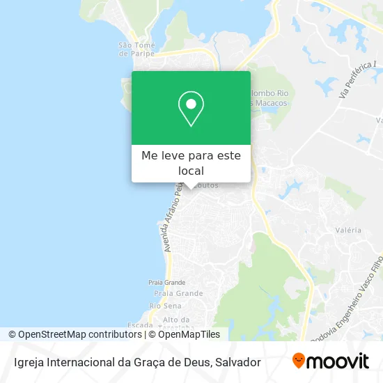 Igreja Internacional da Graça de Deus mapa