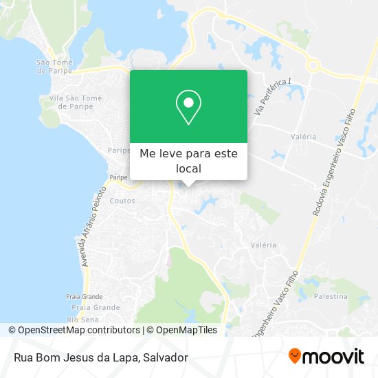 Rua Bom Jesus da Lapa mapa