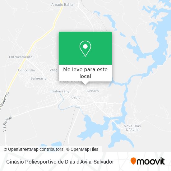 Ginásio Poliesportivo de Dias d'Ávila mapa