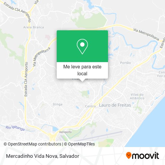 Mercadinho Vida Nova mapa