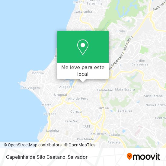 Capelinha de São Caetano mapa