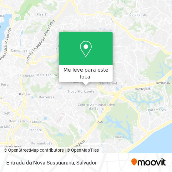 Entrada da Nova Sussuarana mapa