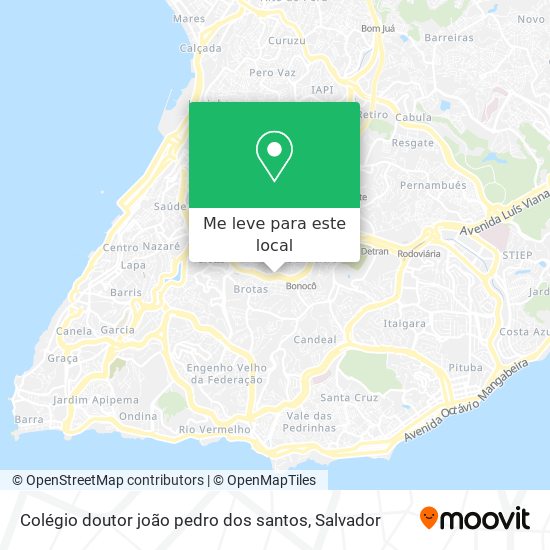 Colégio doutor joão pedro dos santos mapa