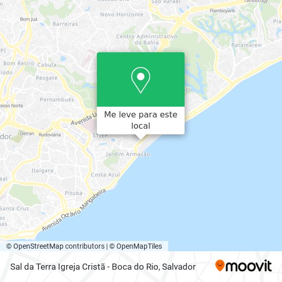 Sal da Terra Igreja Cristã - Boca do Rio mapa