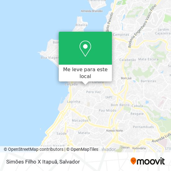 Simões Filho X Itapuã mapa