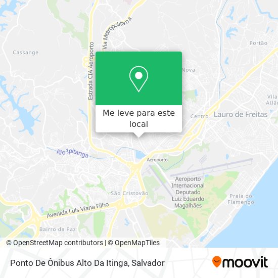Ponto De Ônibus Alto Da Itinga mapa