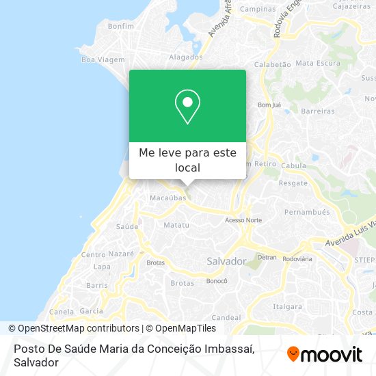 Posto De Saúde Maria da Conceição Imbassaí mapa