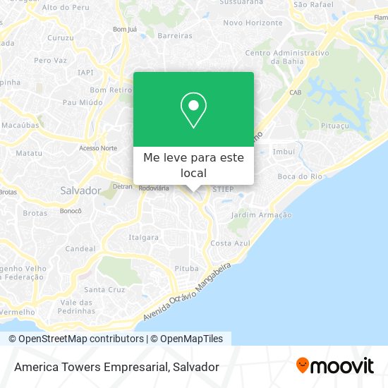 America Towers Empresarial mapa