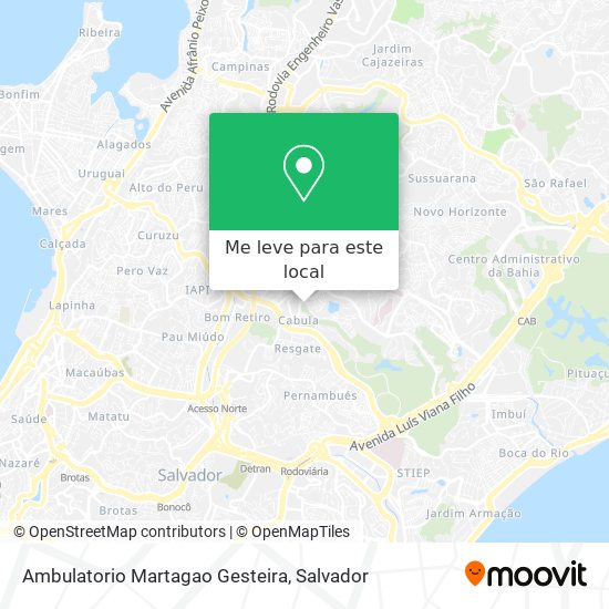 Ambulatorio Martagao Gesteira mapa