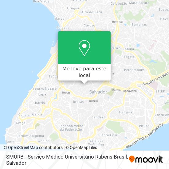 SMURB - Serviço Médico Universitário Rubens Brasil mapa