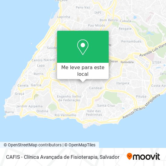 CAFIS - Clínica Avançada de Fisioterapia mapa