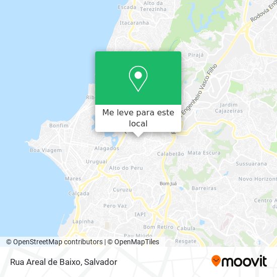 Rua Areal de Baixo mapa