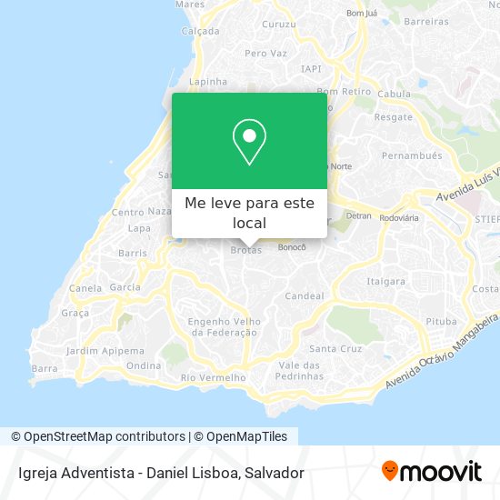 Igreja Adventista - Daniel Lisboa mapa