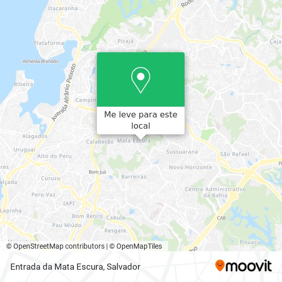 Entrada da Mata Escura mapa