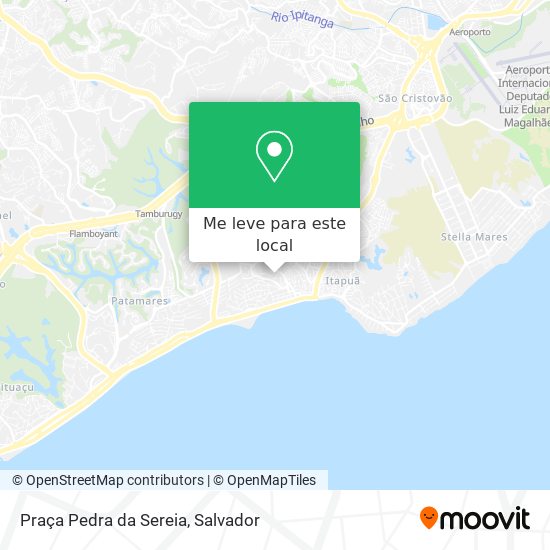 Praça Pedra da Sereia mapa