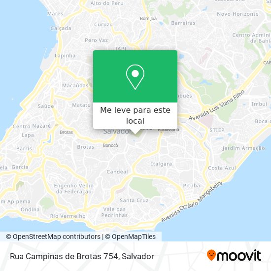 Rua Campinas de Brotas 754 mapa