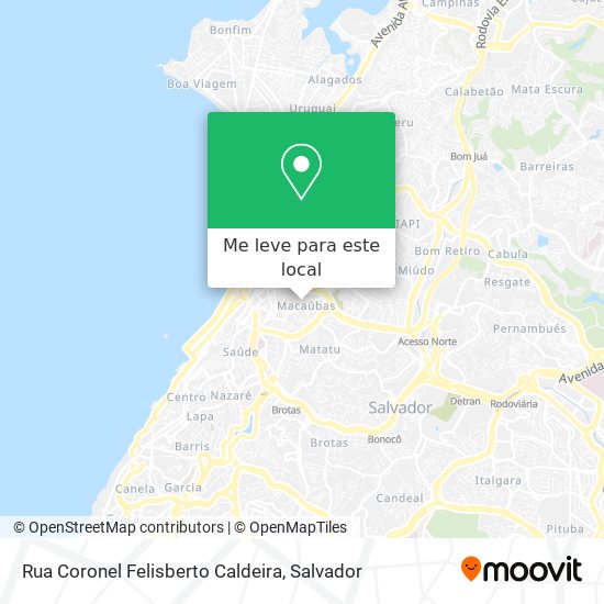 Rua Coronel Felisberto Caldeira mapa