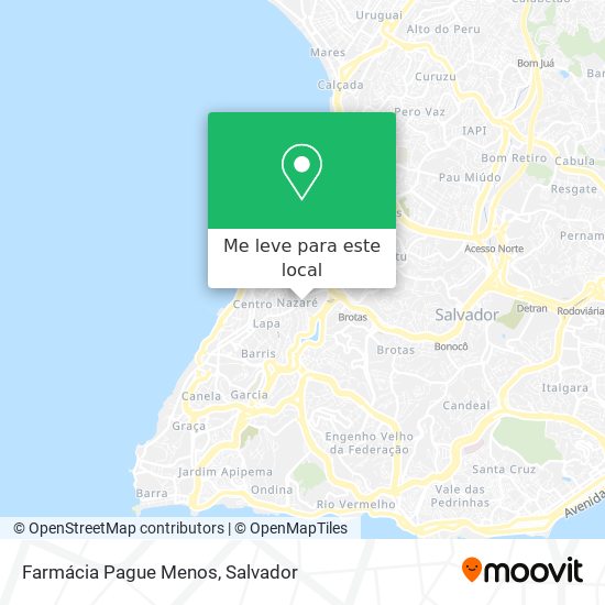 Farmácia Pague Menos mapa