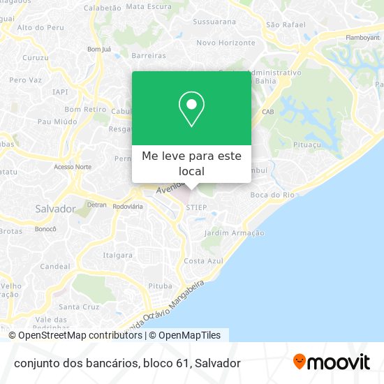 conjunto dos bancários, bloco 61 mapa