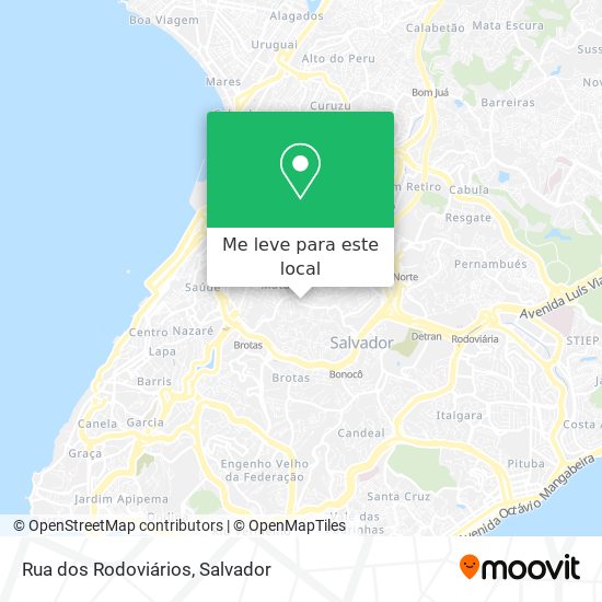Rua dos Rodoviários mapa