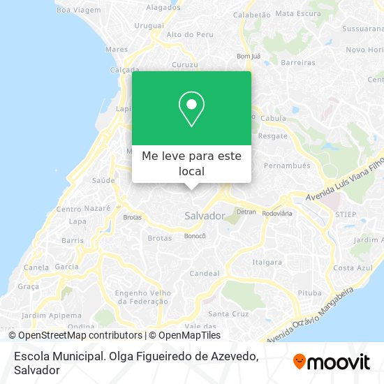 Escola Municipal. Olga Figueiredo de Azevedo mapa